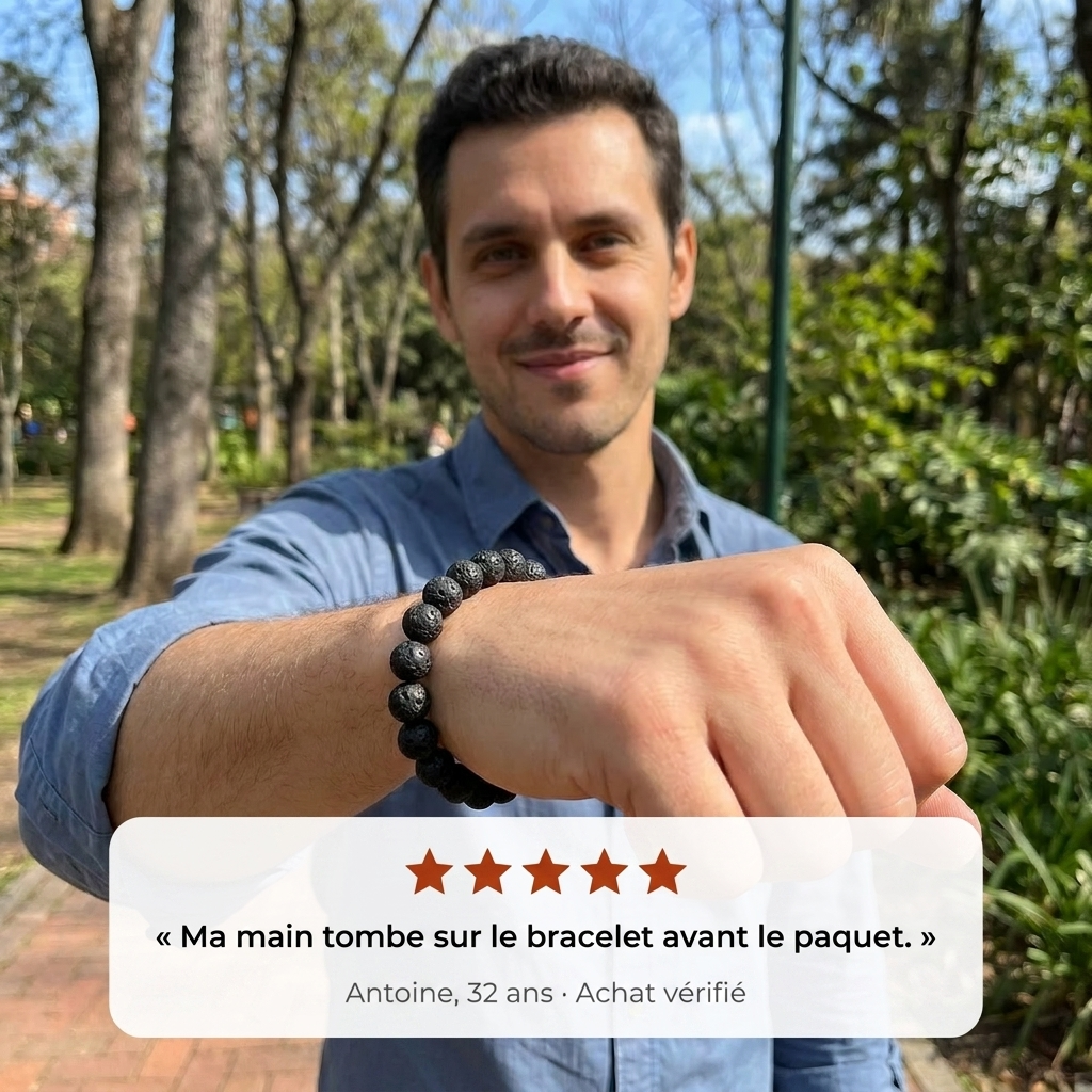 Volkar™ | Le Bracelet Anti-Tabac en Pierre de Lave